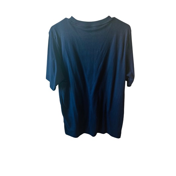 PUMA Graphic Logo T-Shirt Mens Large Navy Blue Short Sleeve‎ Tee Top - Picture 2 of 3